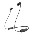 Sony WI-C100 Wireless Headphones with 25 Hrs Battery, Quick Charge, DSEE-Upscale, Splash Proof (IPX4), 360RA, Clear Bass,