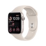 Apple Watch SE (2nd Gen) [GPS 44 mm] Smart Watch w/Starlight Aluminium Case & Starllight Sport Band. Fitness & Sleep Tracker, Crash Detection, Heart Rate Monitor, Retina Display, Water Resistant