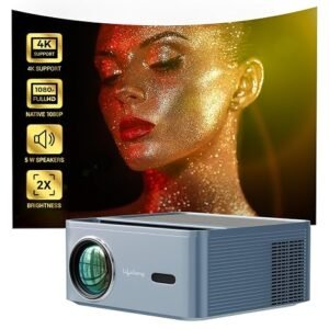 Lifelong Electronics PixelBeam Smart Projector | Android, 1080P Full HD Native & 4K Ultra HD Support | 7500 Lumens